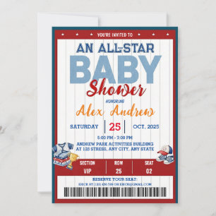 Personal All Star Baby Shower Invitation
