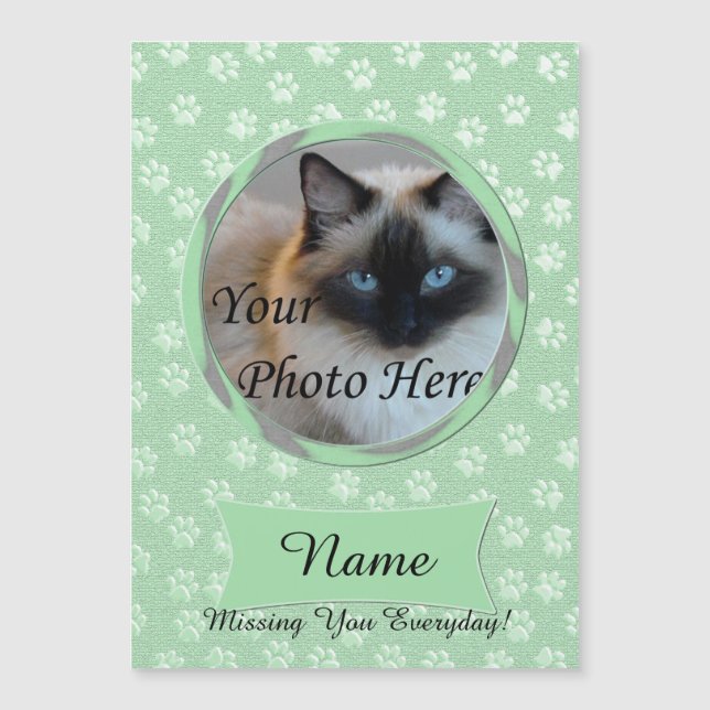 Personal and Cute Mint Green Custom Pet Memorial (Front)