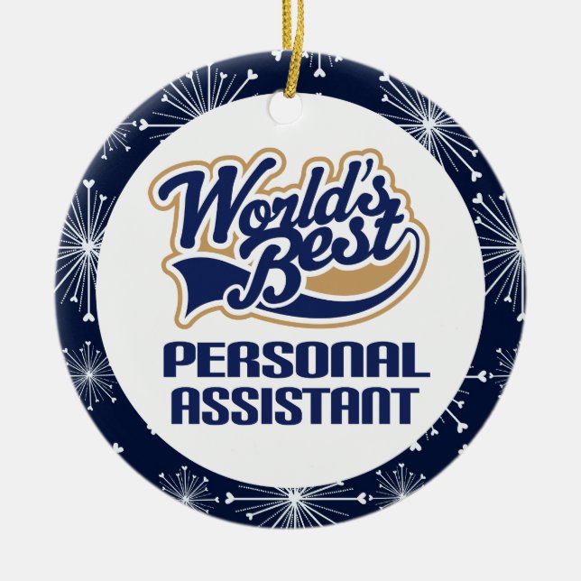 Personal Assistant Gift Christmas Keepsake Ceramic Tree Decoration (Front)