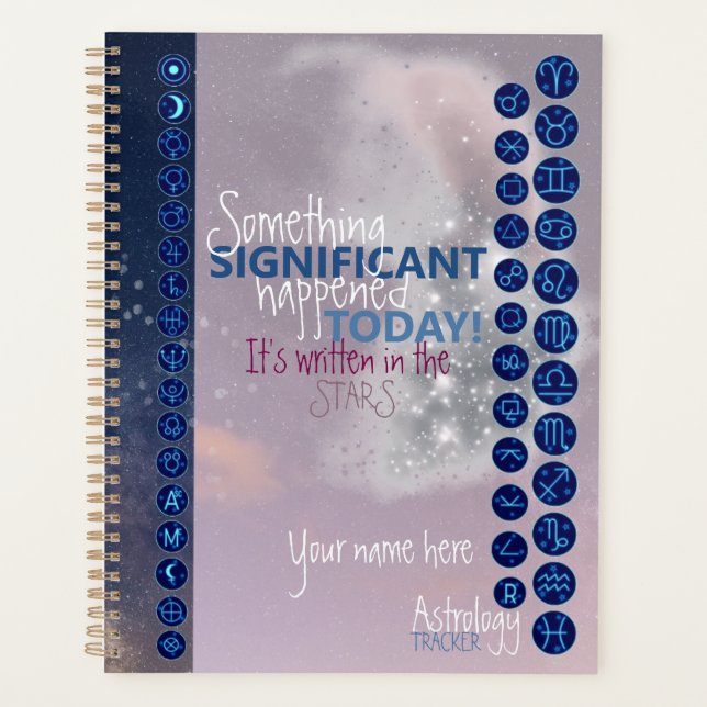 Personal Astrology Aspects Tracker Planner (Front)