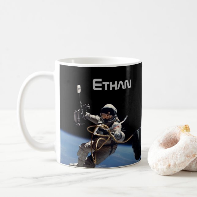 Personal Astronaut Space Walk Coffee Mug (With Donut)