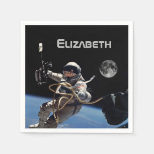 Personal Astronaut Space Walk Party Napkin
