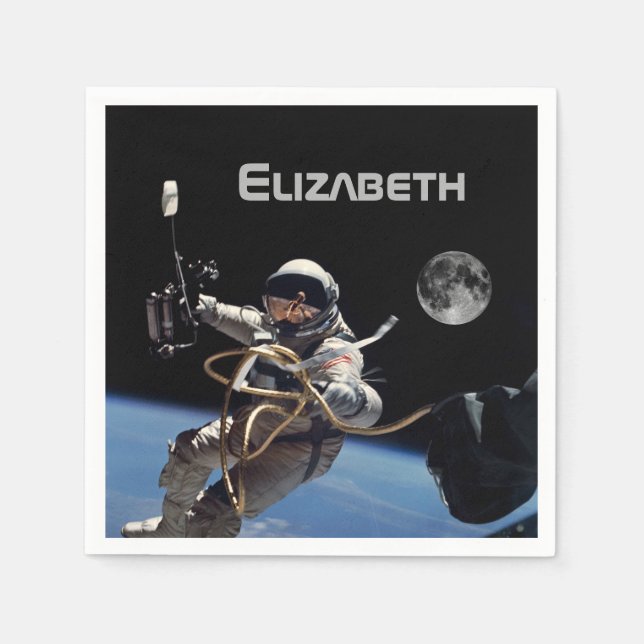 Personal Astronaut Space Walk Party Napkin (Front)