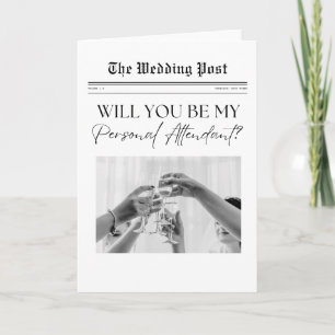 Personal Attendant proposal, simple Newspaper Card