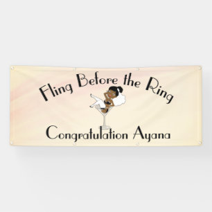 Personal Bachelorette Party Black Bride Banner