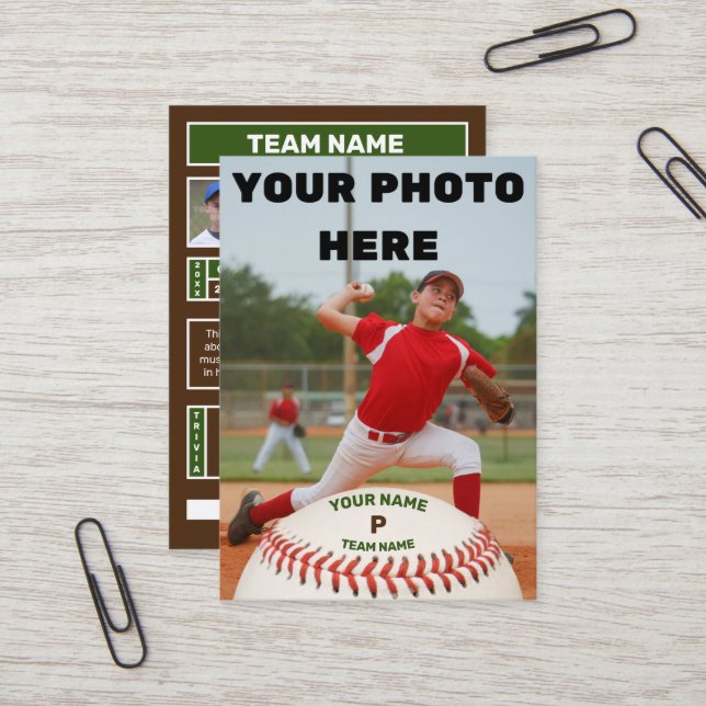 Personal Baseball Card  (Customised Pitcher Stats) (Front/Back In Situ)