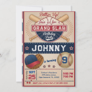 Personal Baseball Photo Party Invitation