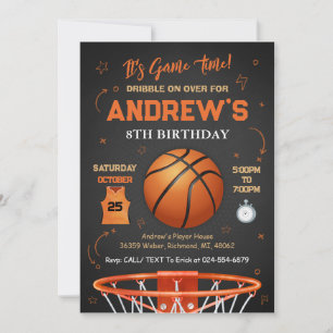 Personal Basketball Birthday Invitation Template