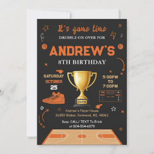 Personal Basketball Birthday Invitation Template