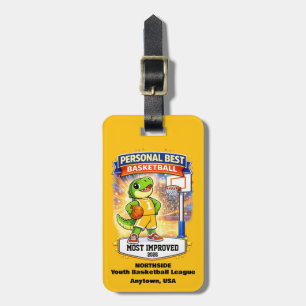 Personal Best Youth Basketball   Custom Kids Award Luggage Tag