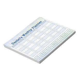 Personal Blue Weekly Planner Notepad