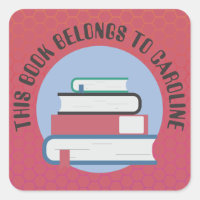 PERSONAL BOOKPLATE, BOOKS, PILED BOOKS, TEXTBOOKS