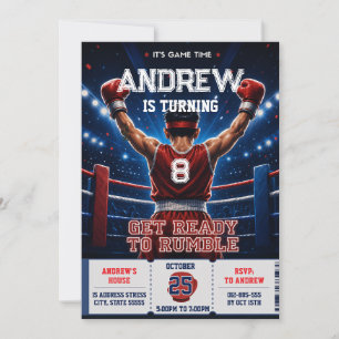 Personal Boxing Birthday Invitation
