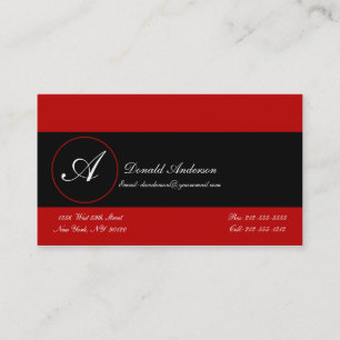 Personal Business Card Template (red-black-white)