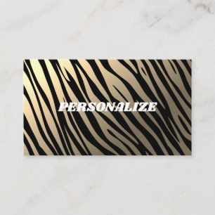 Personal Business Style Golden Tiger Print Cool Card