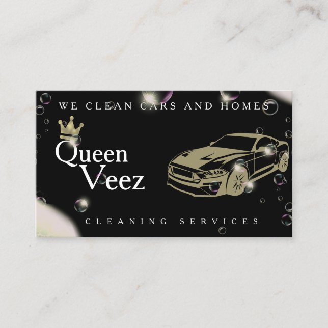Personal Car Wash Business Cards (Front)