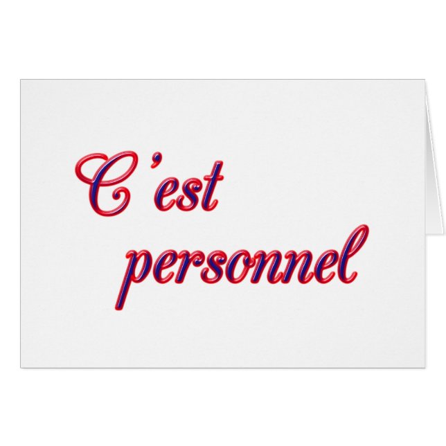 Personal card (Front Horizontal)