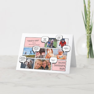 Personal Cartoon Strip Photo Mother's Day Card