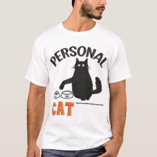 Personal Cat Servant Embroidered T-Shirt Funny C