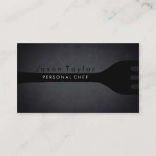 Personal Chef Catering Bakery Fork Blackboard Business Card