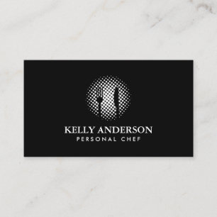 Personal Chef Catering Bakery Plain Black Business Card