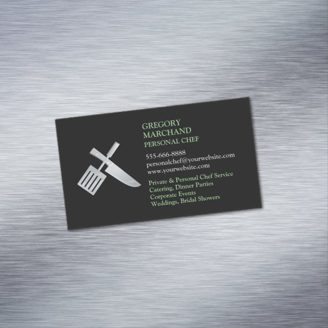Personal Chef Catering Magnetic Business Card (In Situ)