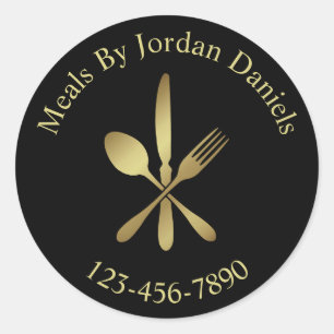 Personal Chef Customise Name Classic Round Sticker
