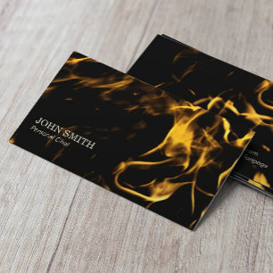 Personal Chef Flaming Fire Catering Business Card
