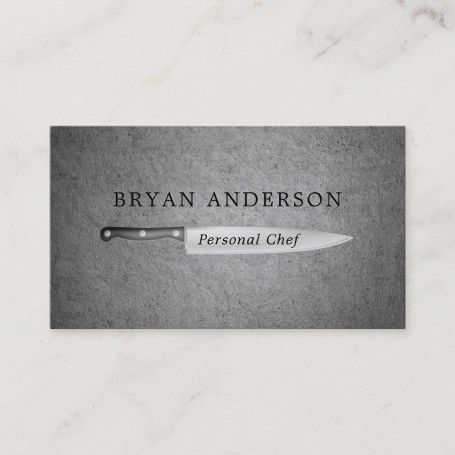 Personal Chef - Knife Business Card (Front)