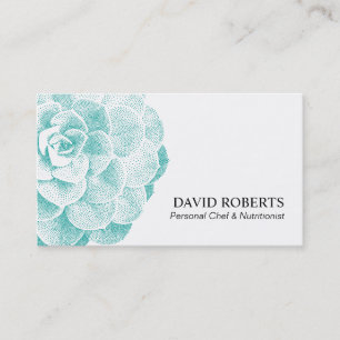 Personal Chef & Nutritionist Succulent Floral Business Card