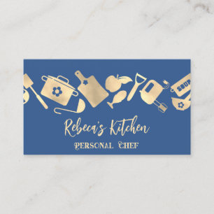 Personal Chef Restaurant Catering Logo QR Code Business Card