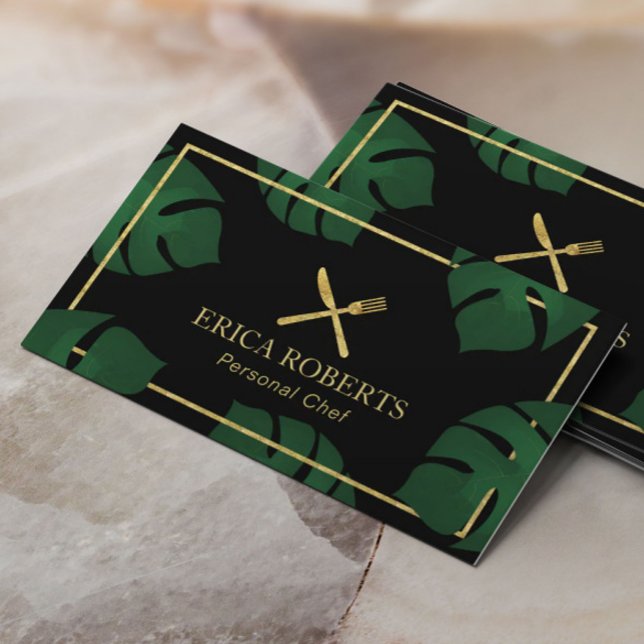 Personal Chef Tropical Catering & Events Business Card (Creator Uploaded)