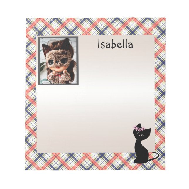 Personal, colourful, baby, cat, little kitten, bab notepad (Front)