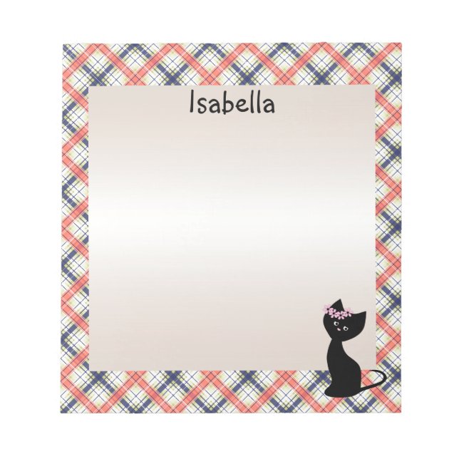 Personal, colourful, baby, cat, little kitten, bab notepad (Front)