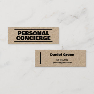 Personal Concierge Kraft Mini Business Card