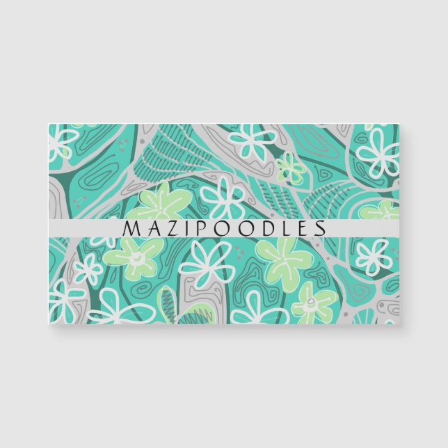 Personal Creative Floral Neuro Art Teal Green (Front)