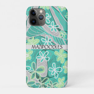 Personal Creative Floral Neuro Art Teal Green Case-Mate iPhone Case
