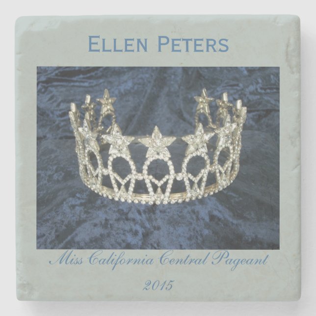 Personal Crown Award Marble Stone Coaster (Front)