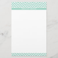 PERSONAL CUSTOM chevron patterned cute mint green