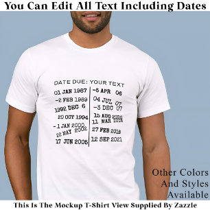 Personal Custom Library Date Stamp Memory Card 02 T-Shirt