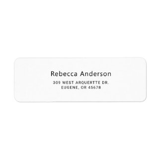Personal Custom Return Address Label