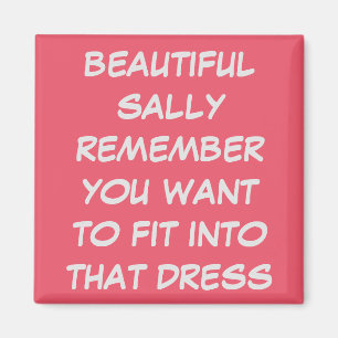 PERSONAL CUSTOM WEDDING DRESS FIT DIET MAGNET