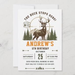 Personal Deer Birthday Party Invitation
