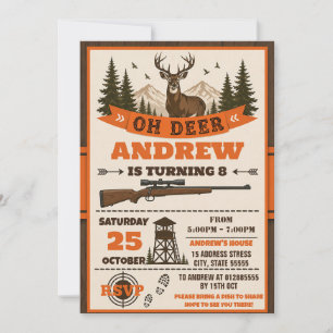 Personal Deer Hunting Birthday party Invitation