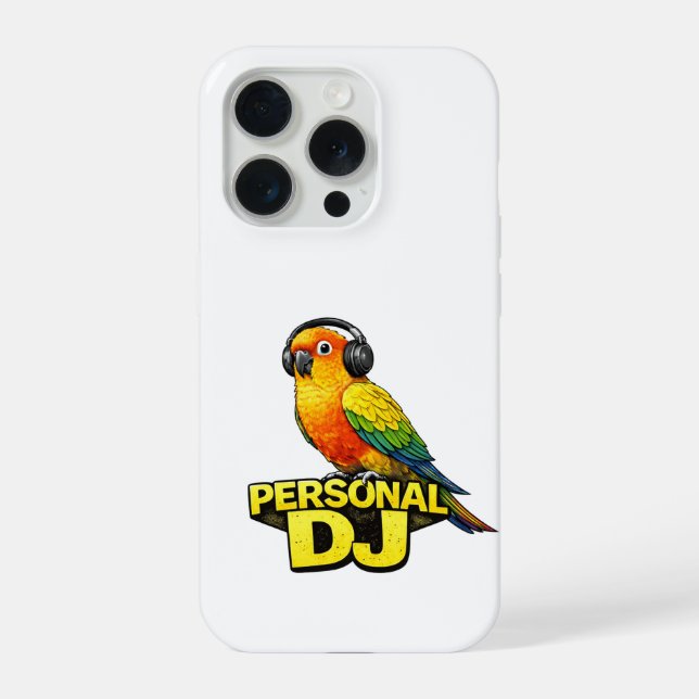 Personal DJ Sun Conure iPhone Case (Back)