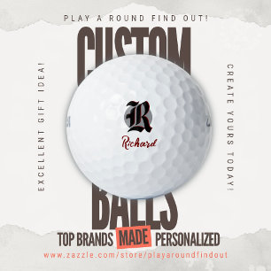 Personal Duotone Clean Name Monogram Wilson Ultra Golf Balls