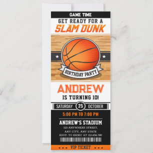 Personal Fast Break Birthday Party Invitation