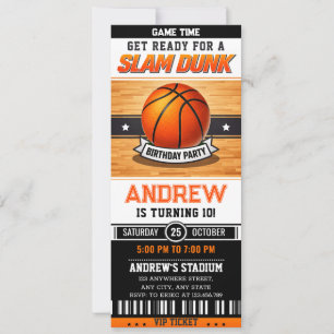 Personal Fast Break Birthday Party Invitation