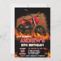 Personal Fire Motocross Dirt Bike Birthday party