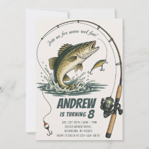 Personal Fishing Birthday for kid  Invitation